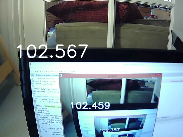 Measurement of ELP-USBFHD01M-L36 webcam latency